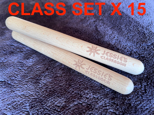 Jessie's Classroom Clapsticks - Class Set (15 pairs)